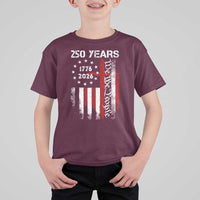 250 Years America Anniversary Christian USA Flag T Shirt For Kid