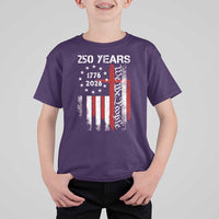 250 Years America Anniversary Christian USA Flag T Shirt For Kid