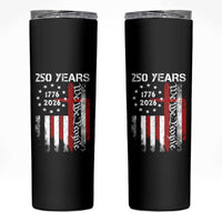 250 Years America Anniversary Christian USA Flag Skinny Tumbler