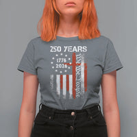 250 Years America Anniversary Christian USA Flag T Shirt For Women