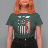 250 Years America Anniversary Christian USA Flag T Shirt For Women