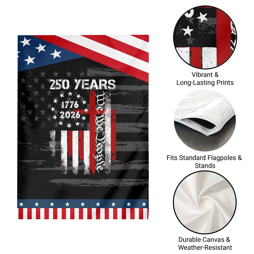 250 Years America Anniversary Christian USA Flag Patriotic Garden Flag