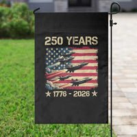 USA 250 Years 1776 2026 Patriotic Jets Trail American Flag Garden Flag