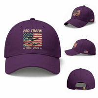 USA 250 Years 1776 2026 Patriotic Jets Trail American Flag Baseball Cap