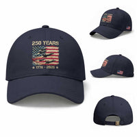 USA 250 Years 1776 2026 Patriotic Jets Trail American Flag Baseball Cap