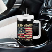 USA 250 Years 1776 2026 Patriotic Jets Trail American Flag Tumbler With Handle