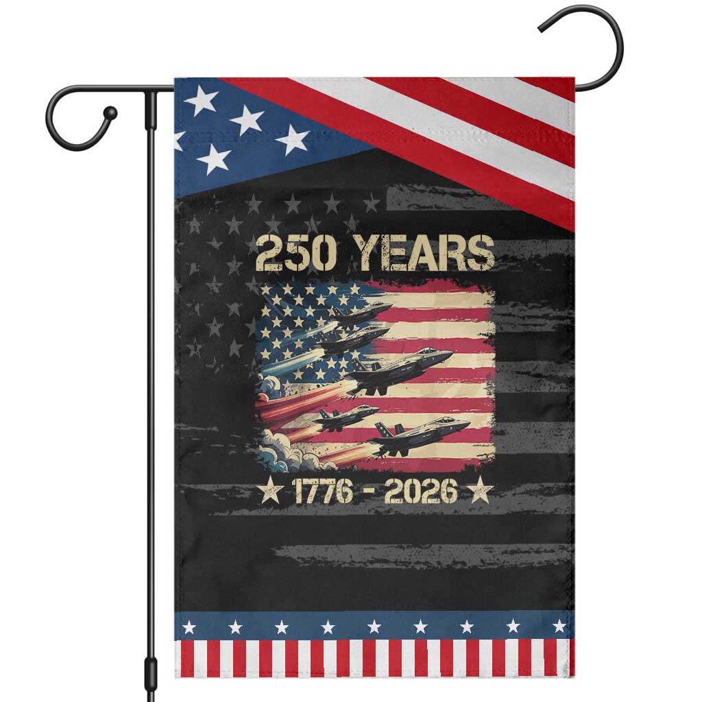 USA 250 Years 1776 2026 Patriotic Jets Trail American Flag Patriotic Garden Flag