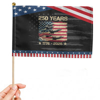 USA 250 Years 1776 2026 Jets Trail American Flag Patriotic Handheld Flag