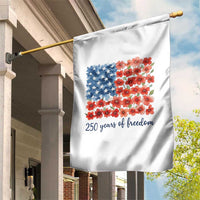US 250 Years Of Freedom Garden Flag Retro Flower American Flag