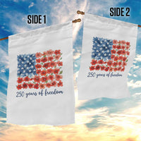 US 250 Years Of Freedom Garden Flag Retro Flower American Flag