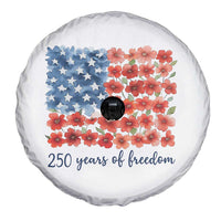 US 250 Years Of Freedom Spare Tire Cover Retro Flower American Flag