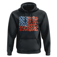 US 250 Years Of Freedom Hoodie Retro Flower American Flag