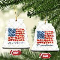 US 250 Years Of Freedom Ceramic Ornament Retro Flower American Flag