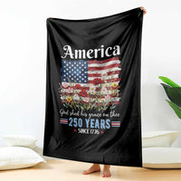 America God Shed His Grace On Thee 250 Years Since 1776 Throw Blanket