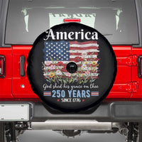 America God Shed His Grace On Thee 250 Years Since 1776 Spare Tire Cover