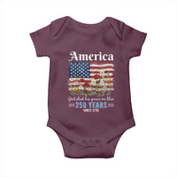 America God Shed His Grace On Thee 250 Years Since 1776 Baby Onesie