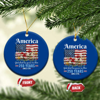 America God Shed His Grace On Thee 250 Years Since 1776 Ceramic Ornament