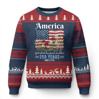 America God Shed His Grace On Thee 250 Years Since 1776 Ugly Christmas Sweater