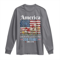 America God Shed His Grace On Thee 250 Years Since 1776 Long Sleeve Shirt
