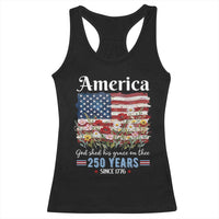 America God Shed His Grace On Thee 250 Years Since 1776 Racerback Tank Top