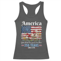 America God Shed His Grace On Thee 250 Years Since 1776 Racerback Tank Top