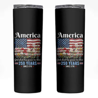 America God Shed His Grace On Thee 250 Years Since 1776 Skinny Tumbler