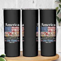 America God Shed His Grace On Thee 250 Years Since 1776 Skinny Tumbler