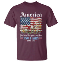 America God Shed His Grace On Thee 250 Years Since 1776 T Shirt