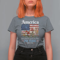 America God Shed His Grace On Thee 250 Years Since 1776 T Shirt For Women