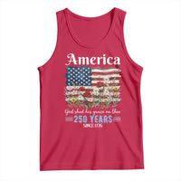 America God Shed His Grace On Thee 250 Years Since 1776 Tank Top