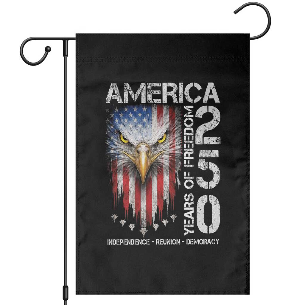 America 250 Years Of Freedom Garden Flag USA Anniversary Bald Eagle Patriotic Jets