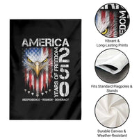 America 250 Years Of Freedom Garden Flag USA Anniversary Bald Eagle Patriotic Jets