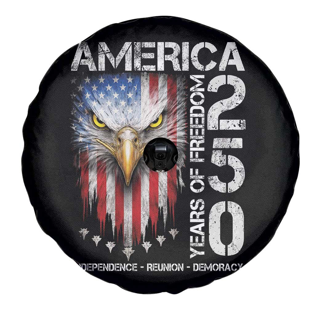 America 250 Years Of Freedom Spare Tire Cover USA Anniversary Bald Eagle Patriotic Jets