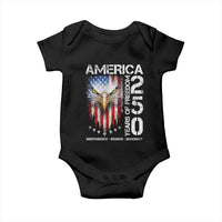 America 250 Years Of Freedom Baby Onesie USA Anniversary Bald Eagle Patriotic Jets