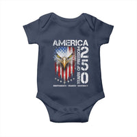 America 250 Years Of Freedom Baby Onesie USA Anniversary Bald Eagle Patriotic Jets