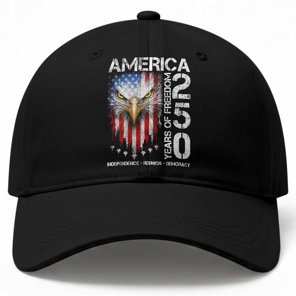 America 250 Years Of Freedom Baseball Cap USA Anniversary Bald Eagle Patriotic Jets
