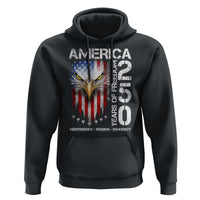 America 250 Years Of Freedom Hoodie USA Anniversary Bald Eagle Patriotic Jets
