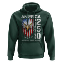America 250 Years Of Freedom Hoodie USA Anniversary Bald Eagle Patriotic Jets