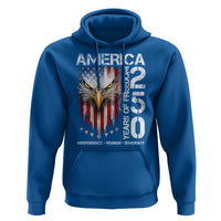America 250 Years Of Freedom Hoodie USA Anniversary Bald Eagle Patriotic Jets