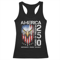 America 250 Years Of Freedom Racerback Tank Top USA Anniversary Bald Eagle Patriotic Jets