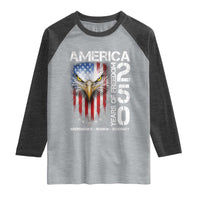 America 250 Years Of Freedom Raglan Shirt USA Anniversary Bald Eagle Patriotic Jets