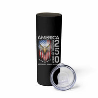 America 250 Years Of Freedom Skinny Tumbler USA Anniversary Bald Eagle Patriotic Jets