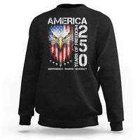America 250 Years Of Freedom Sweatshirt USA Anniversary Bald Eagle Patriotic Jets