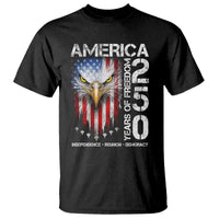 America 250 Years Of Freedom T Shirt USA Anniversary Bald Eagle Patriotic Jets