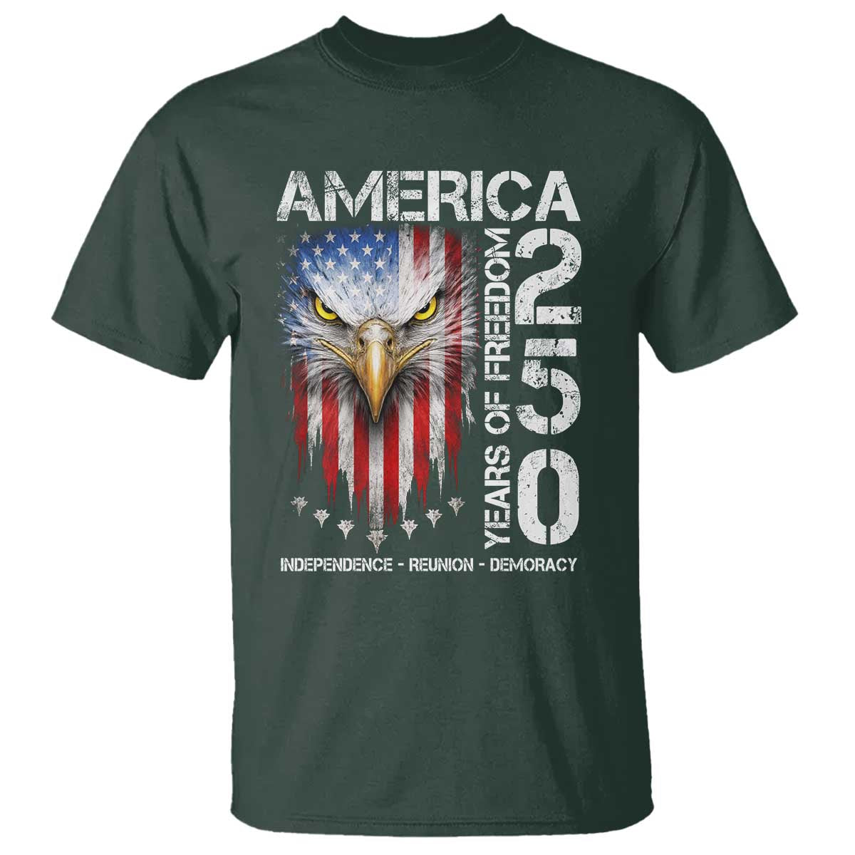 America 250 Years Of Freedom T Shirt USA Anniversary Bald Eagle Patriotic Jets