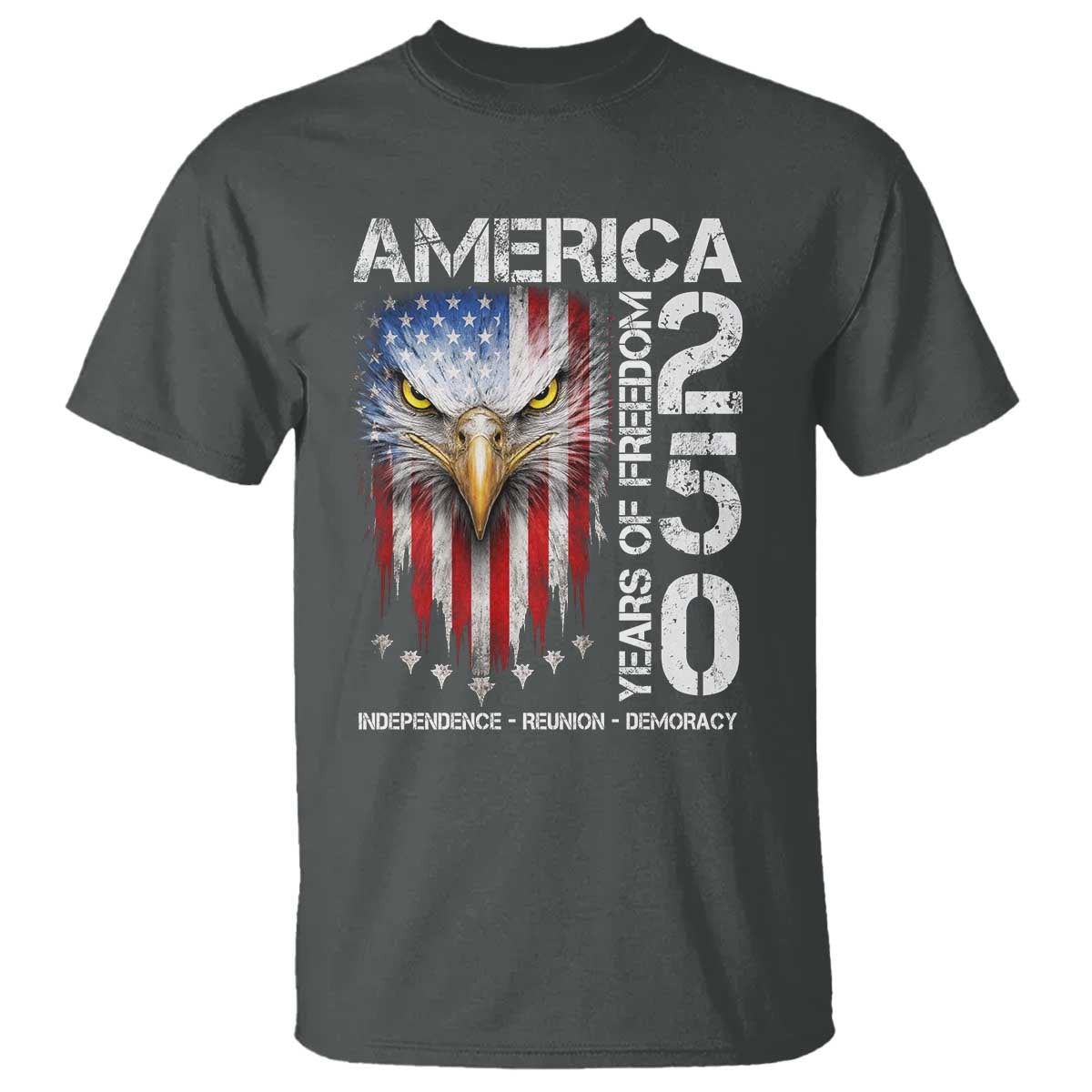 America 250 Years Of Freedom T Shirt USA Anniversary Bald Eagle Patriotic Jets