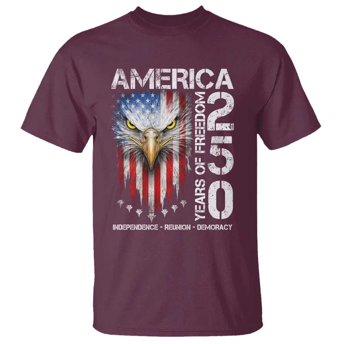 America 250 Years Of Freedom T Shirt USA Anniversary Bald Eagle Patriotic Jets
