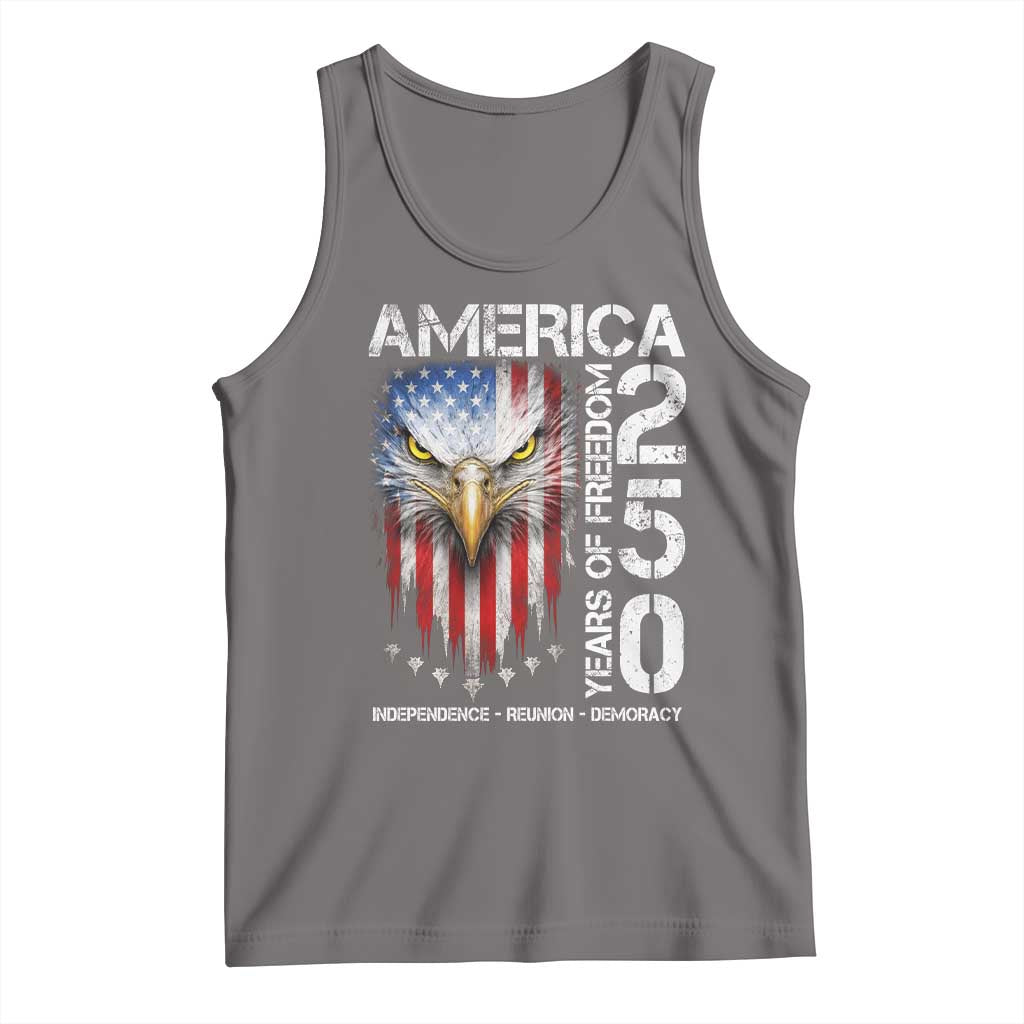 America 250 Years Of Freedom Tank Top USA Anniversary Bald Eagle Patriotic Jets