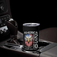 America 250 Years Of Freedom Tumbler Cup USA Anniversary Bald Eagle Patriotic Jets