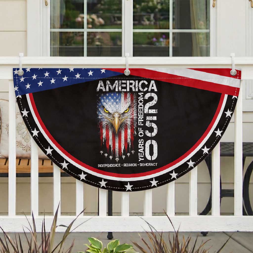 America 250 Years Of Freedom Patriotic Fan Flag USA Anniversary Bald Eagle Jets